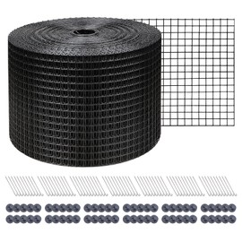 CongGongGo 6" x 100ft Solar Panel Bird Guard, Protection Net 1/2" Mesh PVC Coated Galvanized Steel, Animal Barrier with 70 Fastener Clips for Roof Solar Panels (6in X 120ft)