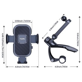 360 Degree Adjustable Car Phone Holder, 1 Count Car Dashboard Phone Mount, Universal Car Phone Holder with Anti-slip Silicone Clip for Smartphone