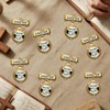 8 Pack Church Greeter Badges Multipack, Pin Back Gold Tone