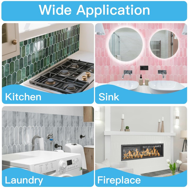 Art3d 12 x 12 Inch Heavy-Duty Peel and Stick Backsplash,
