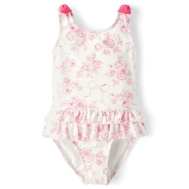 Gymboree,Girls,and Toddler One Piece Swimsuit,Pink Floral,12-18 Months