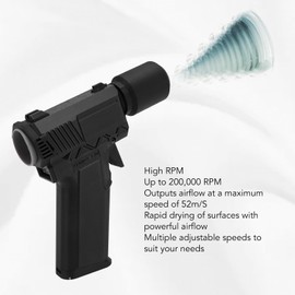 Electric Air Blower Turbo Fan Multifunctional, Efficient, 200,000 rpm, Continuous Speed, Type C, QC15W, Quick Charge Jet Dry Blower