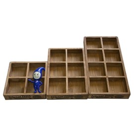 Wooden Box Overflowing with Warmth of Wood! [DULTON 8 Partition Wooden Box Dalton 8 Partition Wooden Box] CH11-H418 American Miscellaneous Goods (Natural)