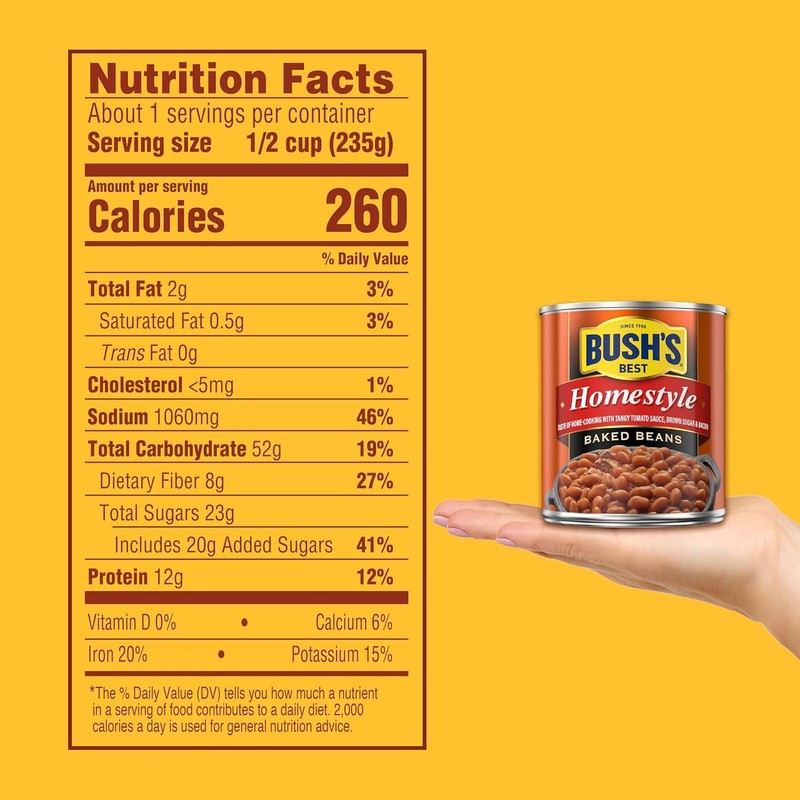 Bush's Best Homestyle Baked Beans, 8.3 oz. (Case of 12)