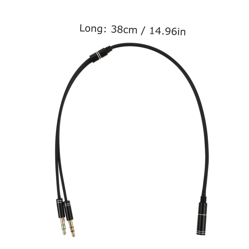 Operitacx 2pcs Dual Male Headphone Audio Splitter Cable for Laptop