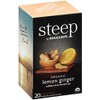 steep Organic Lemon Ginger Herbal 20 Count Box, Certified Organic,