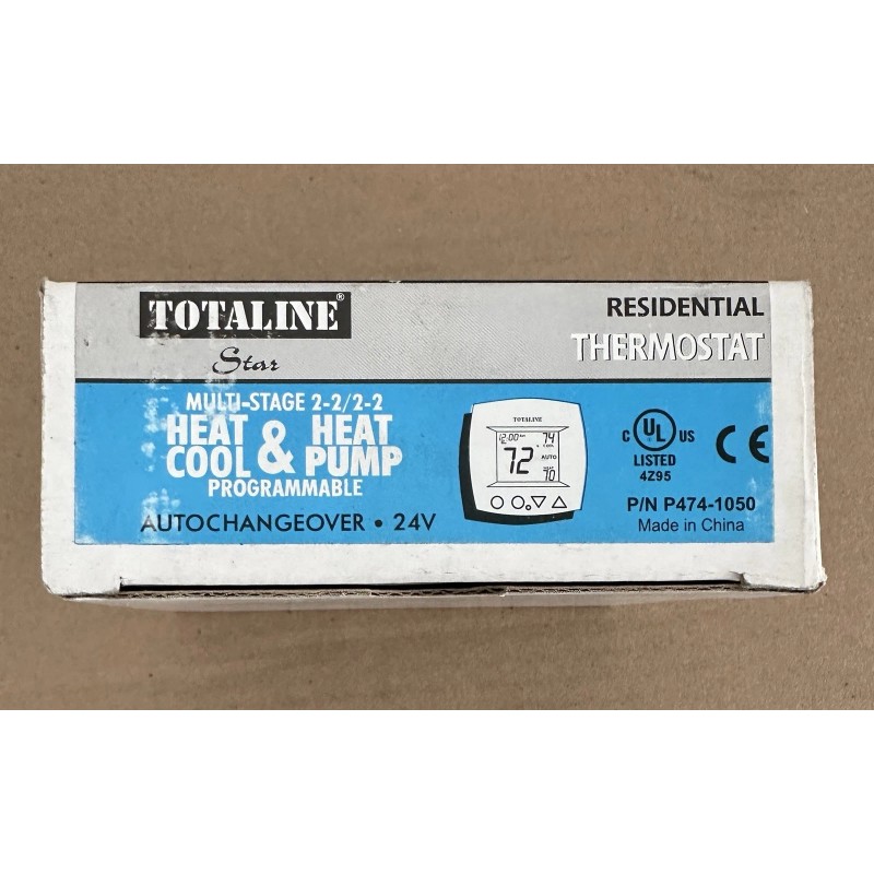 Totaline Heat Cool & Pump Residential Small Thermostat Multi-Stage Programmable