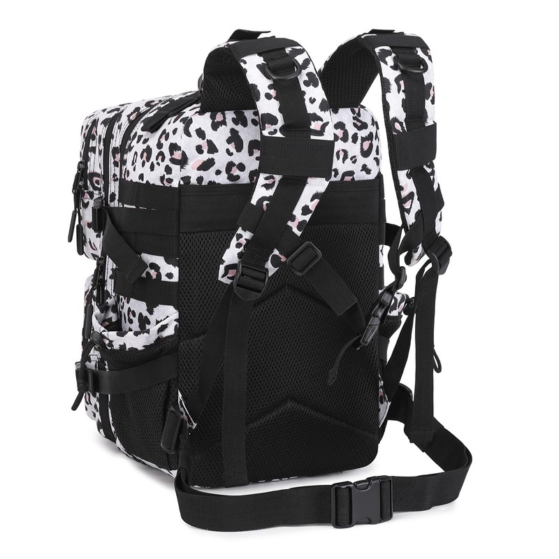 Delgeo Military Backpack, 25L Leopard Print