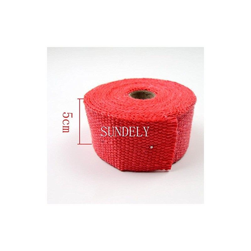 SUNDELY® Glassfiber Exhaust Pipe Heat Wrap Tape Roll Downpipe Resistant