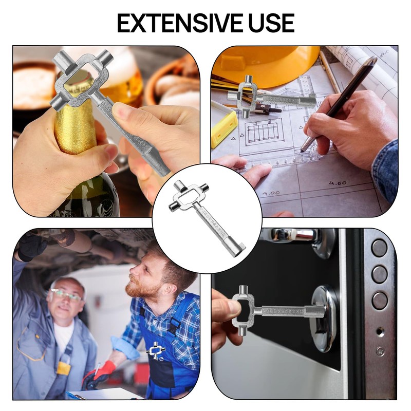 keyxer Short universal construction key, universal key, zinc alloy architect