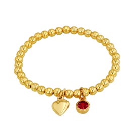 Hurley Burley Gold Plated Birthstone Charm Ball Bracelet