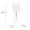 Simple Designs LT2075-WHT Traditional Candlestick Metal Iron Table Lamp with