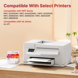 LC406 Ink Cartridges for Brother Printer - LC406XL LC406 Replacement for Brother LC406 Ink Cartridges Use with MFC-J4335DW MFC-J5855DW MFC-J6555DW MFC-J4535DW MFC-J6955DW MFC-J4345DW Printers, 4 Pack