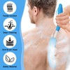 Long Handle Bath Brush, Anti-Slip Curve Handled Bath Body Brush,