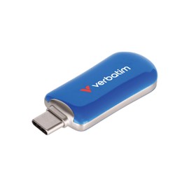 Verbatim 64GB Type C USB 3.2 Gen 1 Flash Drive USB-C Thumb Drive – Blue