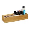Relaxdays Storage Box Bamboo Stackable Natural Look Kitchen Bathroom Various