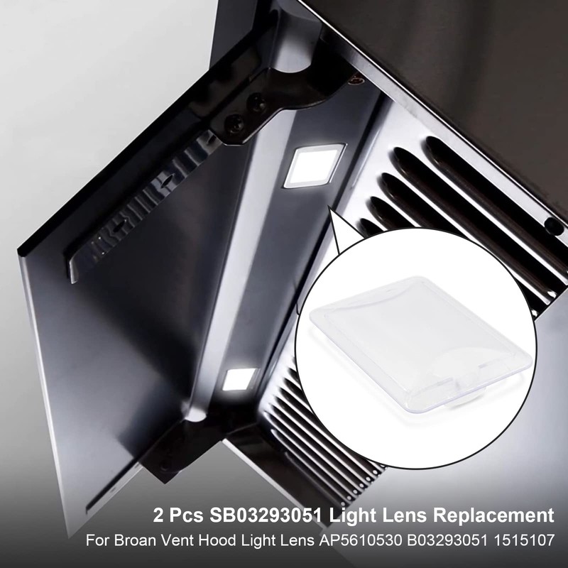 2 Pcs SB03293051 Vent Light Covers Replacement for Broan Vent