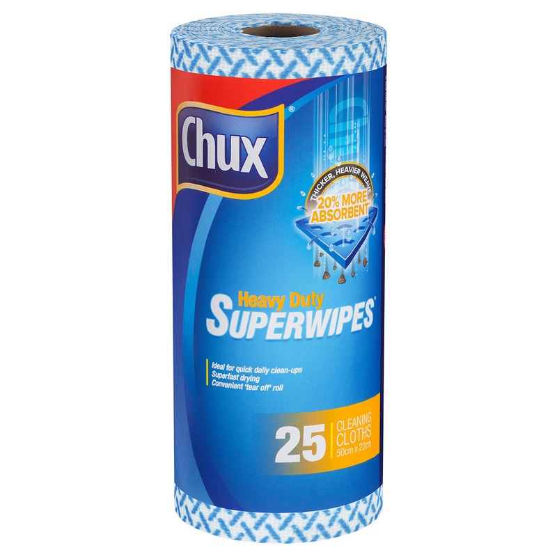 Chux Heavy Duty Superwipes Roll, Superfast Drying and Ideal for