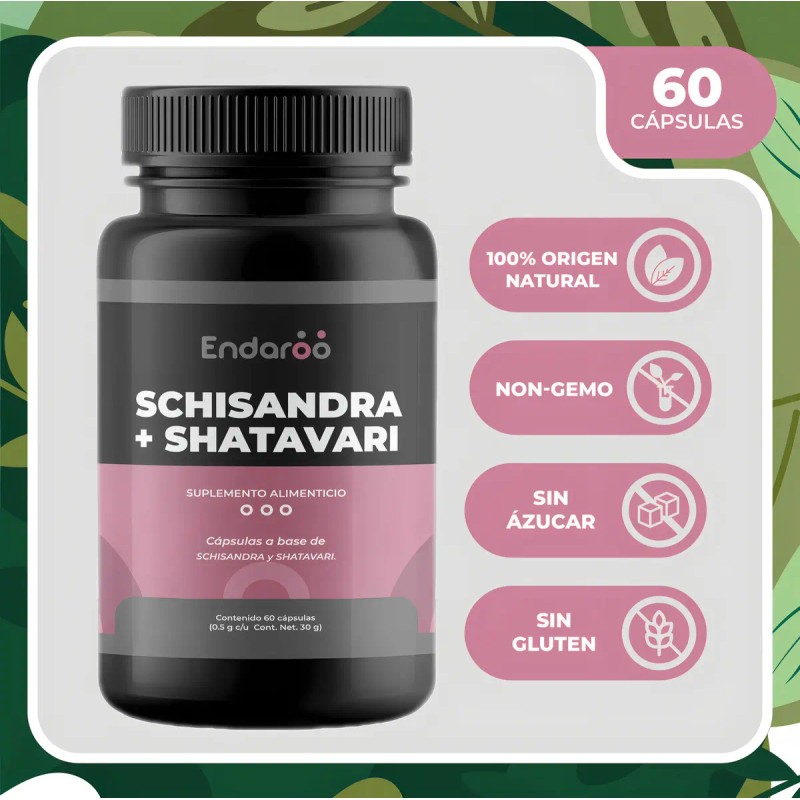 Schisandra Shatavari 500 Cápsulas Naturales