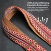 Nefelibata Guitar Strap,Jacquard Embroidery Cotton Guitar Straps with Crazy Horse