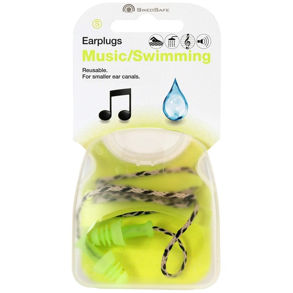 Swedsafe Ear Protection Earplugs for Music and Swimming 24 dB