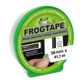 FROGTAPE FROGTAPE Abklebeband C Malerkreppband mit Paint-Block Technologie C Kreppband fr saubere Kanten beim Streichen & Lackieren C 36mm x 41m Grn