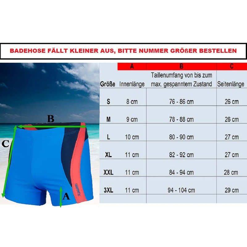 Zagano Adam Lipski, Men’s Swimming Trunks, Extremely Durable, Tight-Fitting Swimming
