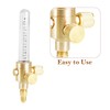 Timunr Nitrogen Flow Meter 1/4 Inch SAE Flare Inlet and