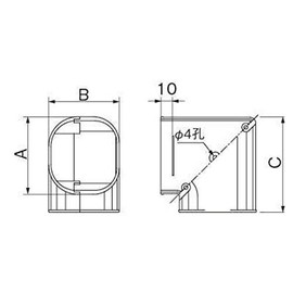 The Hare Ltd Plumbing Makeup Cover minisurimuko-na- Flat 90 ° ° ° 90 ° ° ° Flat Surface Combination Mini