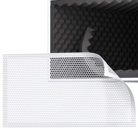 Flehomo Sound Deadening Kit for Vent, Sound Proof Kit for Noise Insulation, Comes with 5.38 Sqft Acoustic Foam Panel and 2 Pcs 10" x 14" Mesh Vent Cover, for Air Vents, Registers & Ducts