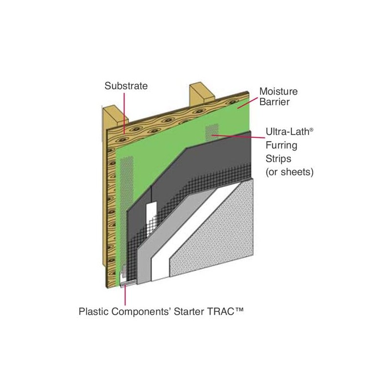 Plastic Components Ultra Lath Sheet, 27" x 96"- PDM2796