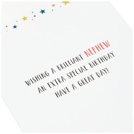 Piccadilly Greetings Regal Publishing Modern Birthday Card Nephew,White, 8 x 6 inches