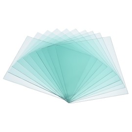 PATIKIL 4.33" x 3.5" Welding Helmet Lens, 30 Pack Clear PC Weld Hood Protective Replacement Covers Right Angle for Universal Used