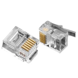 100 Pcs RJ11 6P6C Modular Plug Telephone Connector New for Arrival 2025 High for Quality
