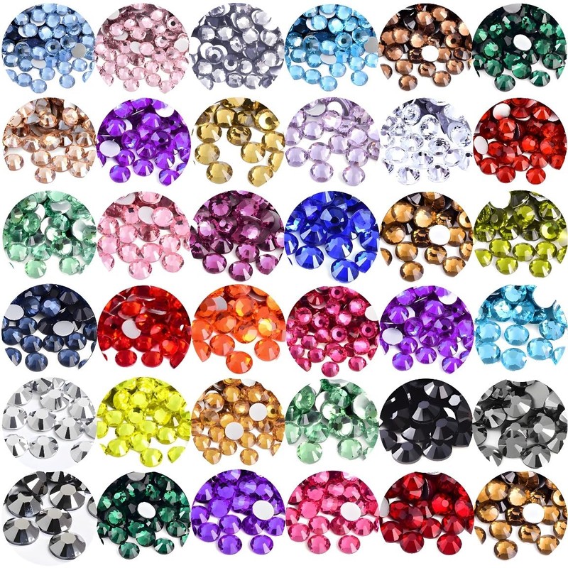 Flatback Rhinestones Round Gems for Nails Art and Crafts 4000Pcs