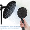 9 In Rain Shower Head with Handheld Wand, High Pressure