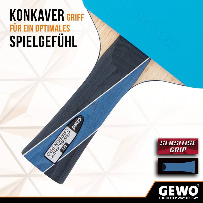 GEWO PS Blast Carbon Pro Table Tennis Bat - ITTF