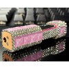 Pink Diamond Inlay Jet Flame Lighter,Refillable Butane Lighter,Cool Jet Torch