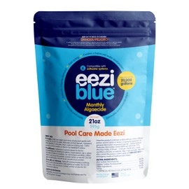 Eeziblue Monthly Algaecide for Swimming Pool, Pool Algaecide for Inground Pool & Above Ground Pool - Effective Monthly Treatment to Prevent Algae Growth up to 20,000 Gallons