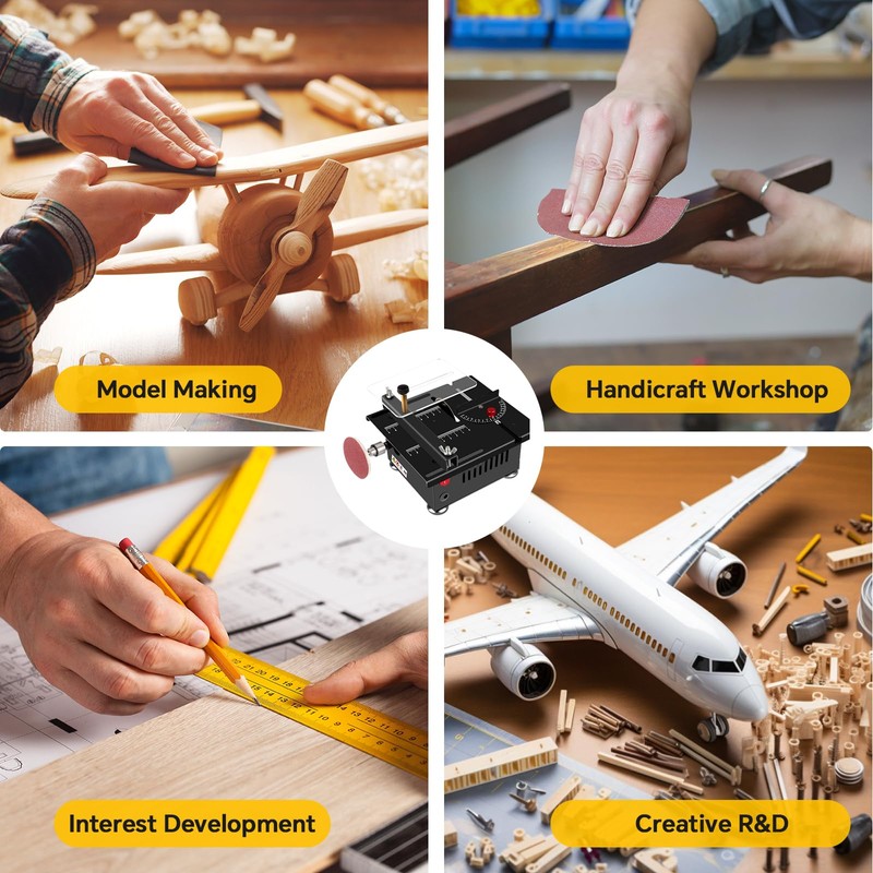 AutoShark Mini Multi-Functional Table Saw, Mini Table Saws for Crafts,