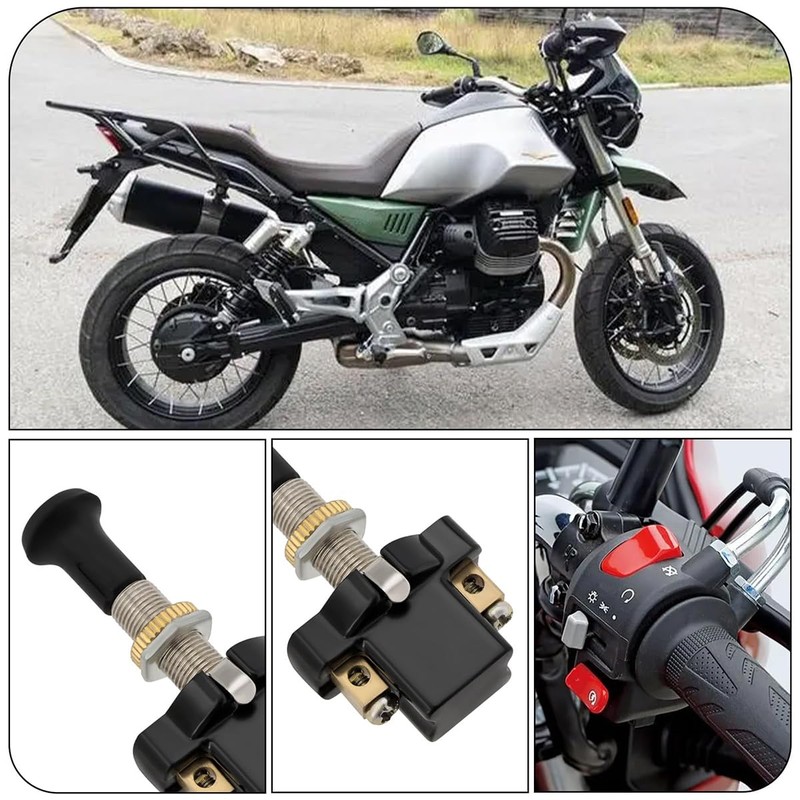 Laroal 2Pcs Push-Pull Switch 12V/24V 20mm Vehicle Motorcycle On-Off Push