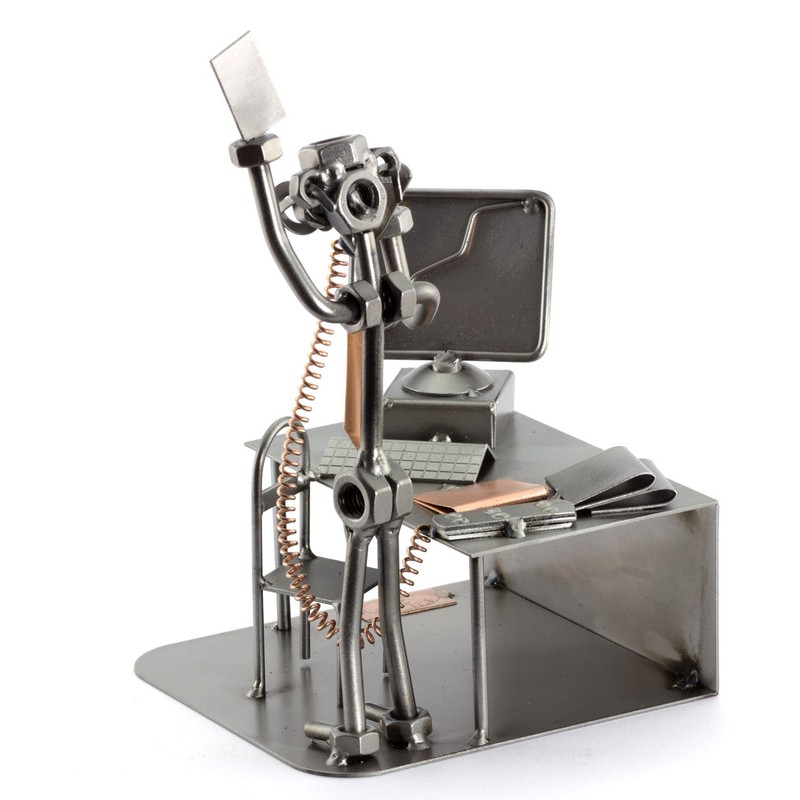 Steelman24 I Nuts and bolts sculpture Stockbroker With Personal Engraving