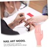 PACKOVE Silicone Nail Art Practice Hand Model Nail Tips Bendable