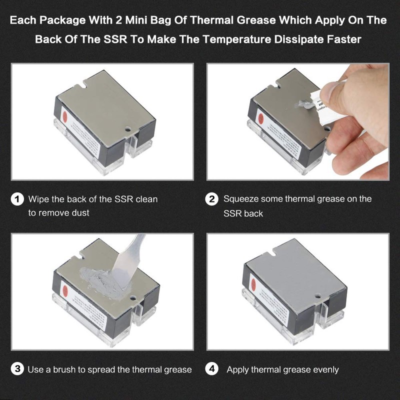 CGELE Solid State Relay SSR-25DD with Heat Sink DC to