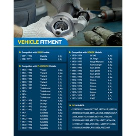 PHILTOP Starter Motor Replace 17466N Compatible with Dakota, D150, D250, D350, W150, W250, W350, Ram1500, Ram2500, Ram 3500, Ramcharger, Dart, Duster