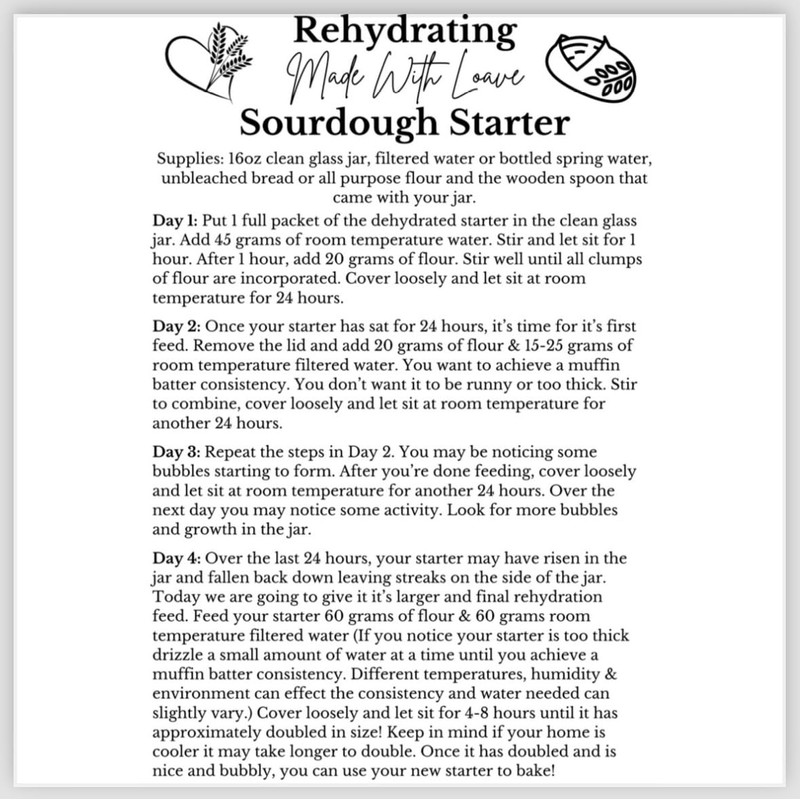 Dehydrated Sourdough Starter by Made With Loave | INCLUDES Recipe