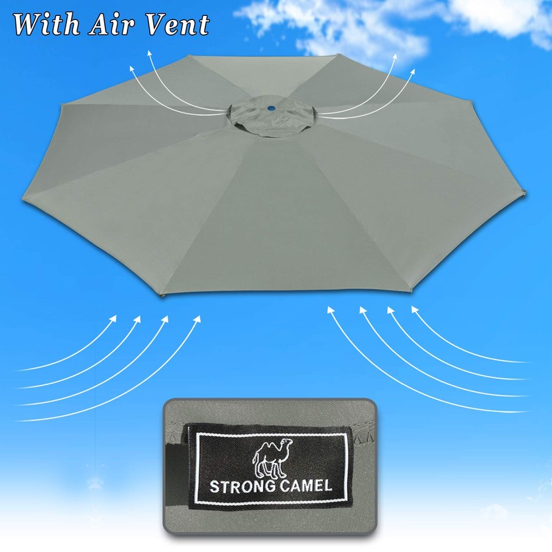 Strong Camel Replacement Patio Umbrella Canopy Cover for 10ft 8