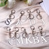 ORUZA Letter Keyring Alphabet Initial Keychain, Metal Letter Key Ring
