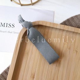 Herbeluemily Hair Rubber Black Non-marking Hair Elastic Tight Tight Set of 6 Light Gray