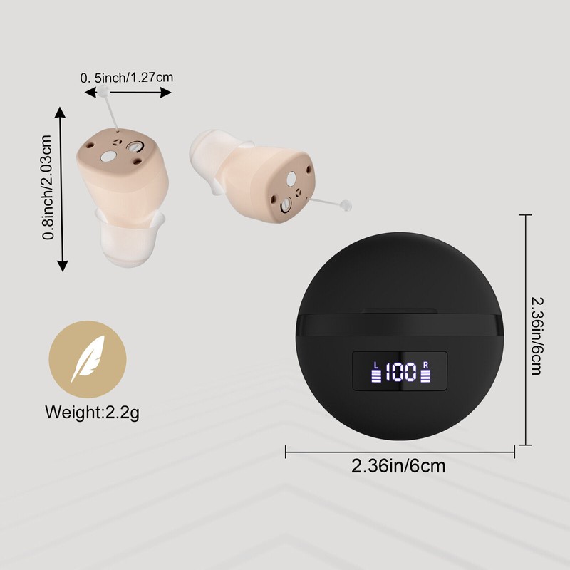 K&FCOPTEE Volume Control Hearing Aids for Seniors & Adults with